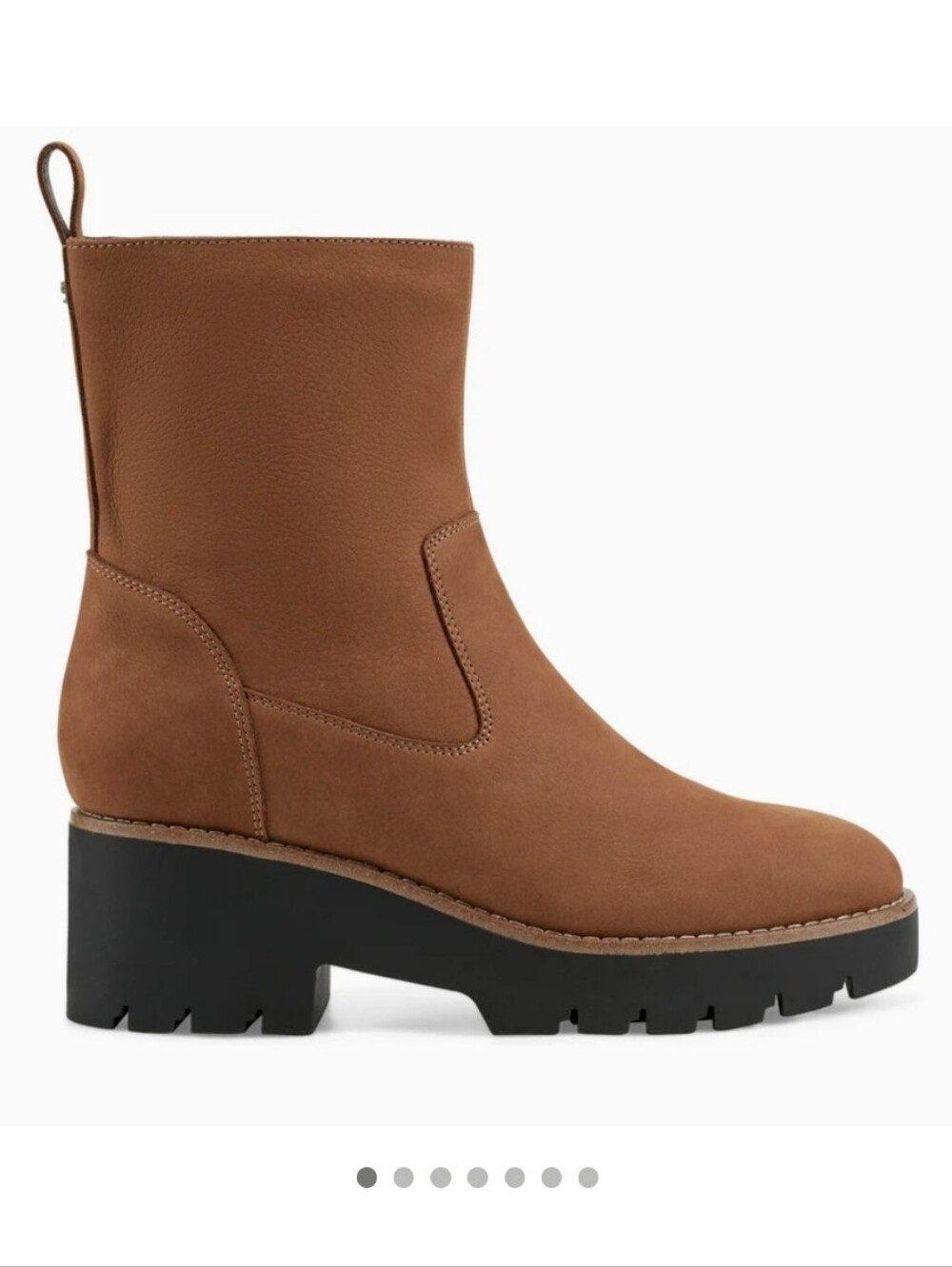 Easy Spirit Morgan Chestnut Suede Lug-Sole Ankle Boots